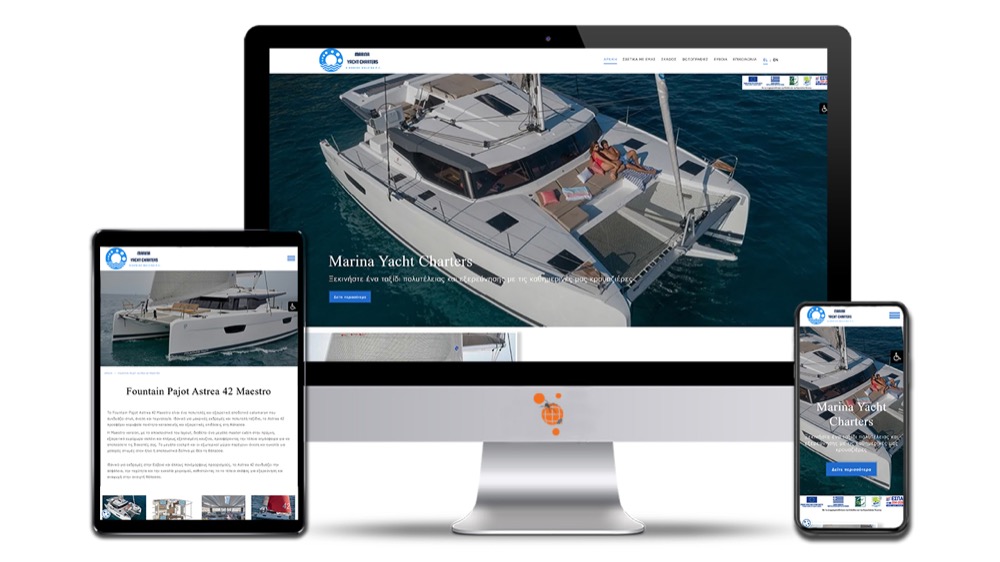 Marina Yacht Charters - Κατασκευή Ιστοσελίδας του Marina Yacht Charters