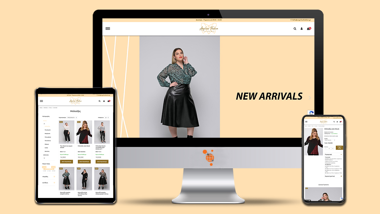 Angelina Fashion - Κατασκευή Eshop της εταιρείας <br> Angelina Fashion