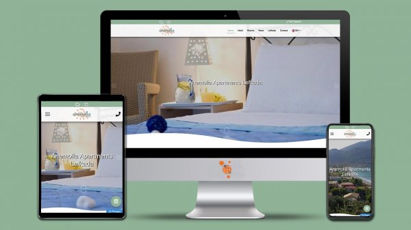 Anemolia Apartments - Developing a website for a hotel in Lefkada