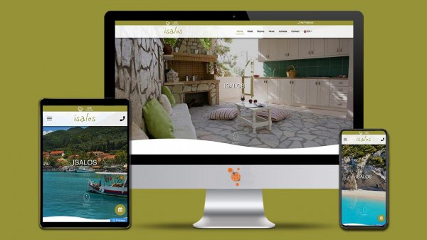 Isalos Studios - Developing a website for a hotel in Lefkada